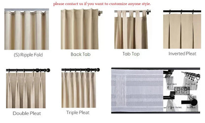 Herringbone Chenille Beige Thickened Blackout Curtains for Living Room Dining Room Bedroom Solid Color Luxury Curtains Custom