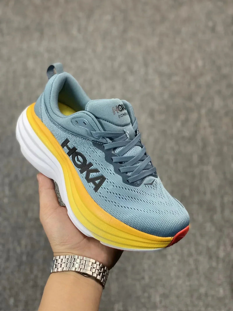 HOKA Sport Running Shoes Bondi 8 Breathable Anti Slip Cushioning Road Runs Shoes Men Sport Shoes Lifestyle Outdoor Sneaker Women