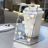 Honeybee Flower Pattern Clear Case For Xiaomi 14T Cases Xiaomi 13 12 11 Lite 5G 14 13T 12T 12X Poco M6 X6 X5 X3 F5 F6 Pro Cover