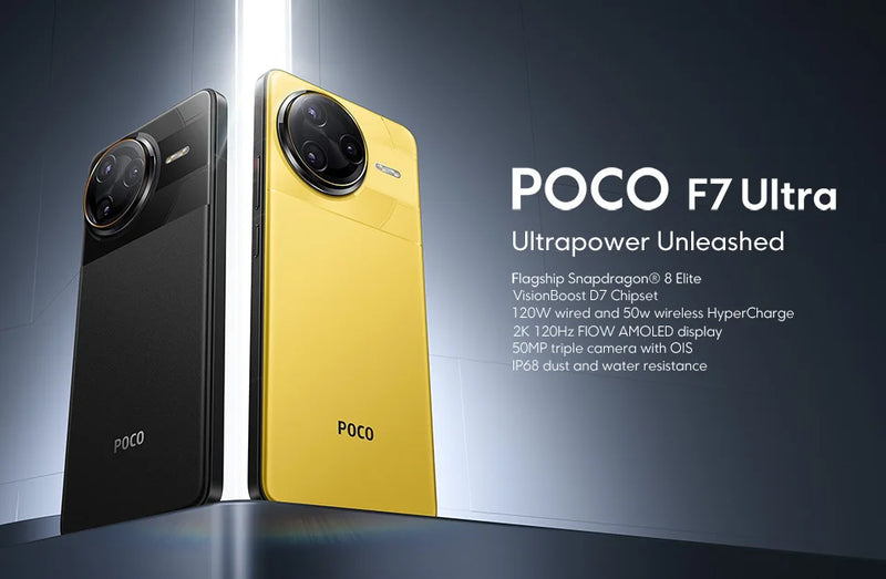 New POCO F7 Ultra Global Version Smartphone Snapdragon®8 Elite 50 MP triple camera with 6.67 "120Hz OIS and 120 W NFC power