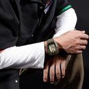 NAVIFORCE 6101 Casual Men's Quartz Watch Tonneau Dial Luminous Waterproof Silicone Strap Outdoor Sports Fashion Watches for Man