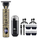 T9 Vintage Men's Electric Hair Clipper Beard Trimmer/Rechargeable Hair Cutting Machine With Nose Hair Trimmer Kit Boyfriend Gift