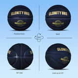 Size 5/6/7 Composite Leather Non-slip Basketball For In&Outdoor Soft Touch And Enhanced Durability Team Training Ball Black-Gold