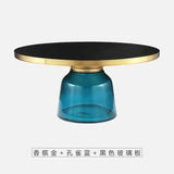 Artistic Glass Coffee Tables, Creative Design End Tables for Living Room , Stylish Accent Tea Table with Various Sizes & Colors