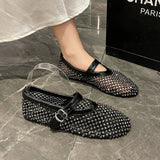 Women Mesh Ballet Flats Sandals New Flats Comfortable Round Toe Shoes Women Ballerina Trend Breathable Casual Walking Sandals