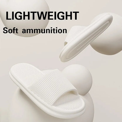 Fashion Men's Women's Sandals Anti-Slip Wear-Resistant EVA Thick Sole Comfortable Home Slippers Bathroom Bath Flip-Flops
