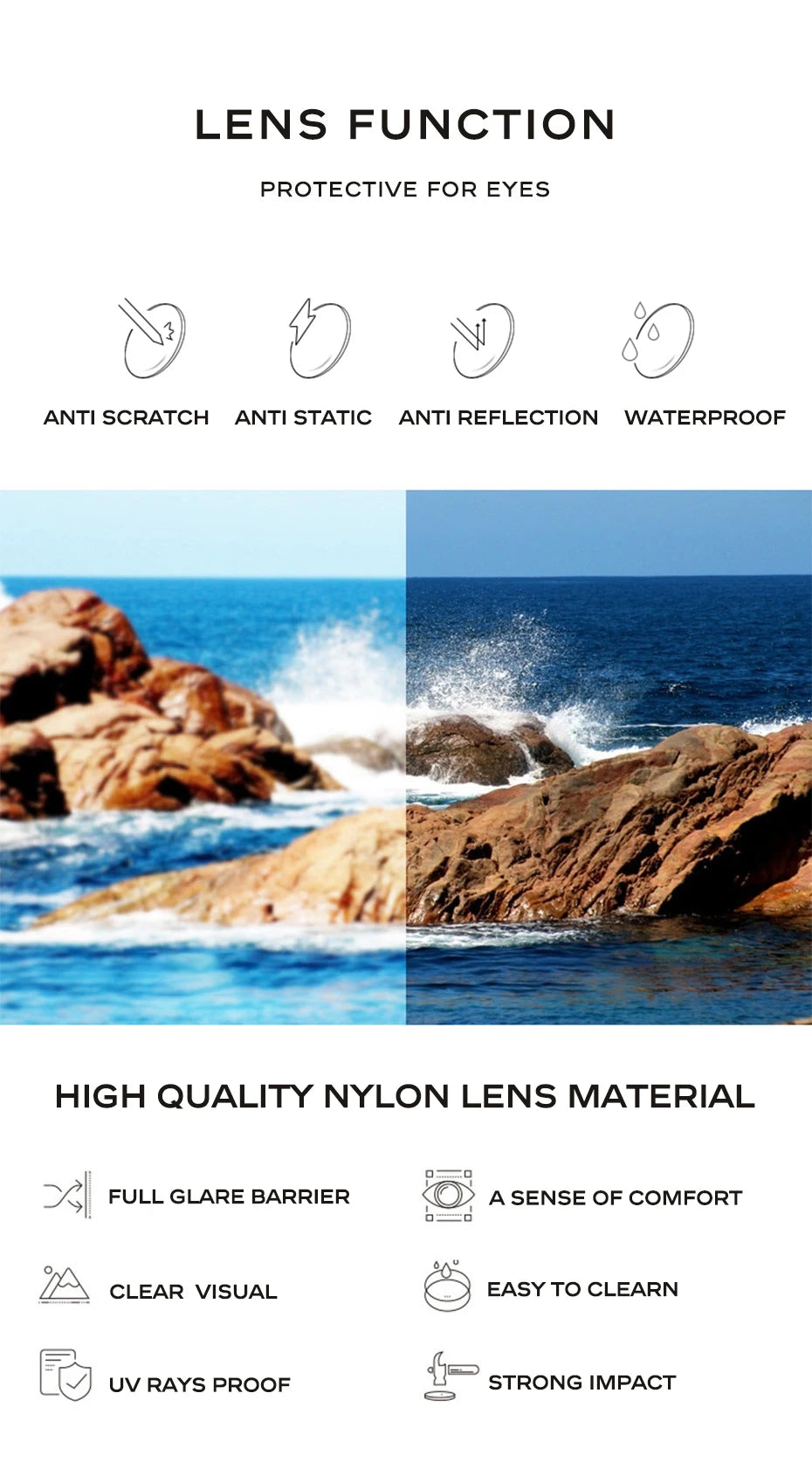 Benywoods Design Fashion Rimless Men's Sunglasses Gradient Photochromic UV400 Outdoor Sun Glasses Pure Titanium Eyewear BS23052