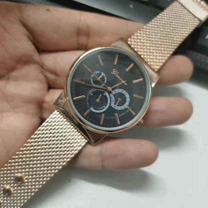New 2023wokai business watch Quartz sports leisure belt men's watch Wheel pattern personality women clock