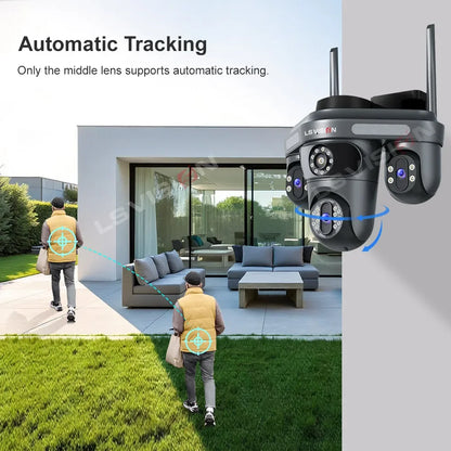 LS VISION 15MP Three Screen WiFi Camera Outdoor Three 360°Rotation PTZ IP Camera Human Auto Tracking Video Surveillance Cam CCTV