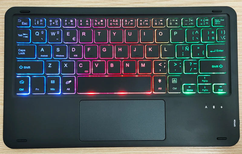 Bluetooth Keyboard Case For Xiaomi Pad 7 7 Pro 11.2 Trackpad Tablet Case Russian Arabic Hebrew Spanish Korean French Keyboard