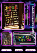 8 Colors 7mm Liquid Erasable Chalk Markers Pens Washable & Wet Erase Neon Makers for Blackboard Chalkboard Signs Glass Window