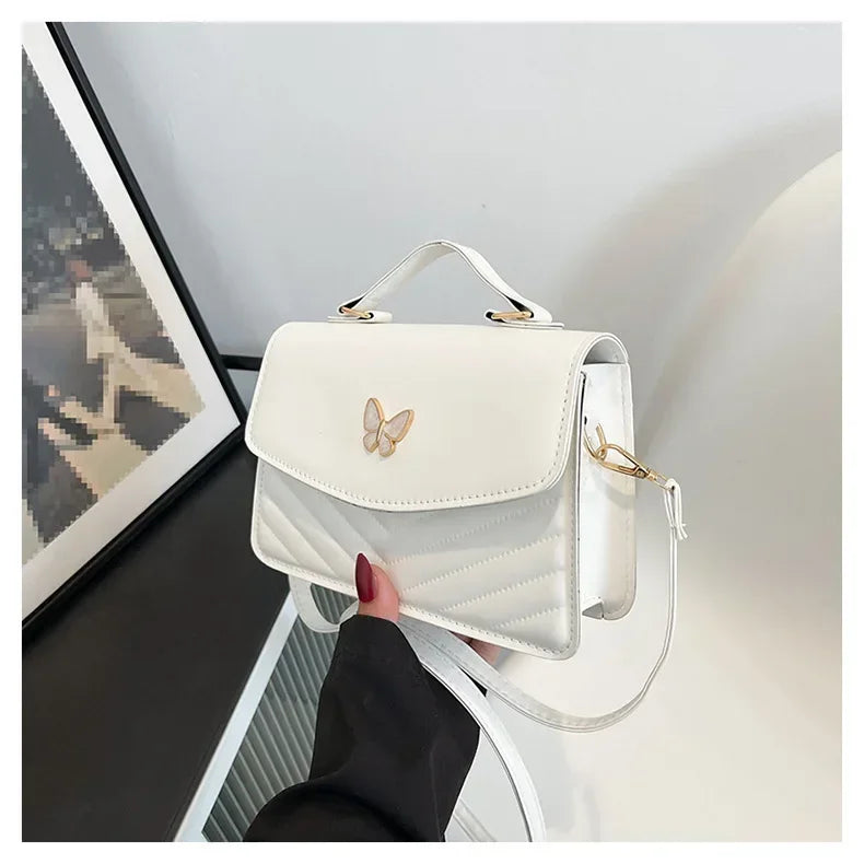 PU Versatile and Fashionable Portable Small Square Bag Single Shoulder Crossbody Bag Luxury Designer Handbag Women's Bags