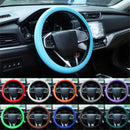 Anti-Slip Silicone Steering Wheel Cover - Universal Fit, Soft & Odorless Fits 14''/15'' Wheels, Durable & All-Season