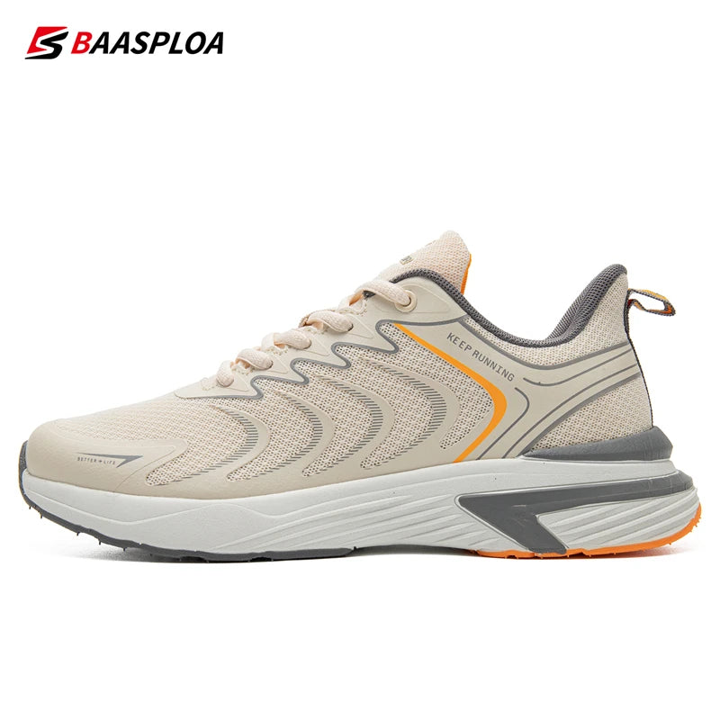 Baasploa New Running Shoes Men Casual Lightweight Mesh Walking Shoes Male Outdoor Breathable Non-Slip Tennis Sports Shoes