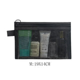 Women Mesh Cosmetic Bag Travel Storage Makeup Bag Organizer Female Make Up Pouch Zipper Clear Small Large Toiletry Beauty Case