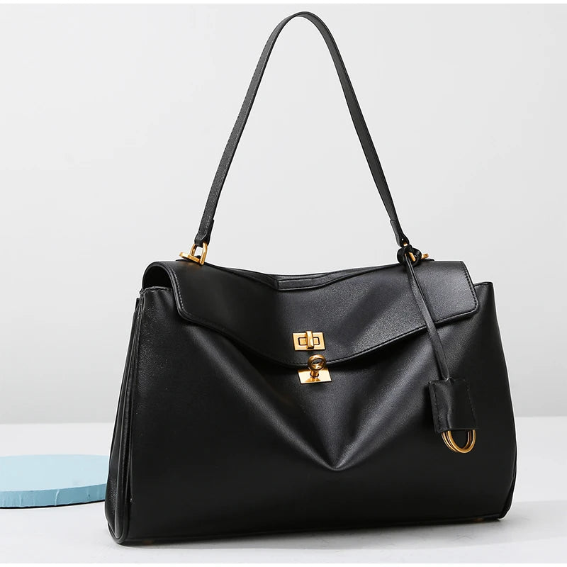 Bolso de mano de gran capacidad para desplazamientos, de piel suave de alta calidad, moderno bolso bandolera de viaje para mujer, maletín de negocios.