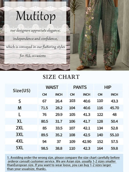 Women's Oversized Casual Pants Loose Fit Cat Letter Pattern Printed With Pockets Fashionable Women's Street Elegant Loose Pants