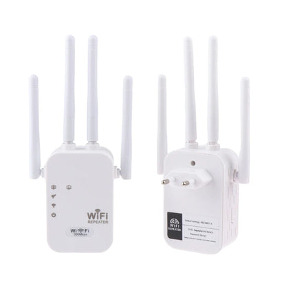 300Mbps WiFi Repeater Wireless WIFI Extender 4 Antenna WiFi Booster 5G 2.4G Dual-band Network Amplifier Long Range Signal Router