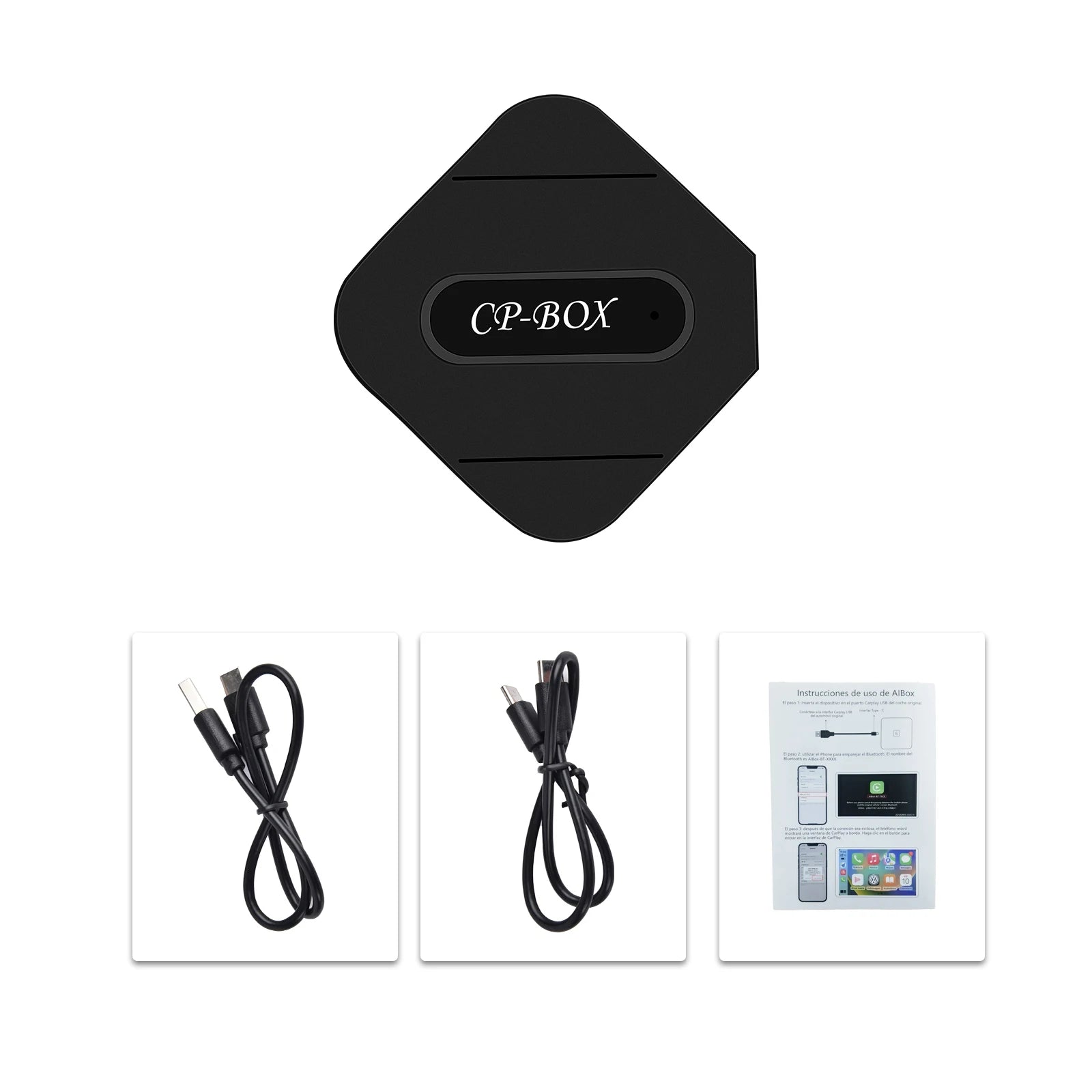 Podofo Wireless Carplay Box Android Auto Box USB AI Box AI Voice GPS Bluetooth Adapter WIFI Carplay Dongle For VW/Audi/Toyota