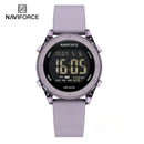 NAVIFORCE NF7108 Casual Wild Ladies Watch 50m Waterproof LCD Digital Display Electronic Silicon Strap Female Clock