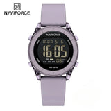 NAVIFORCE NF7108 Casual Wild Ladies Watch 50m Waterproof LCD Digital Display Electronic Silicone Strap Female Clock