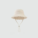 Summer Fisherman Cap for Women Korean Pink Large-Brimmed Bucket Hat Outdoor Beach Travel Sunshade Panama Hats