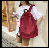 Black Grey White Red Versatile Backpack High Quality Large Capacity Waterproof Travel Bag Washable Nylon Computer Bag Unisex