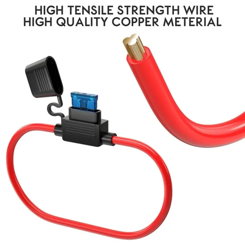 Suporte de fusível para carro, à prova d'água, mini adaptador de lâmina, caixa à prova de respingos para 12v 30a, interruptor de corte em linha, soquete de fusível à prova de umidade