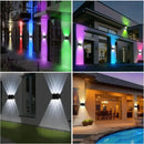 4/6/8LED Solar Wall Spotlight Outdoor Upper And Lower Lighting Solar Powered Waterproof Streetlight for Balcony Courtyard Garden