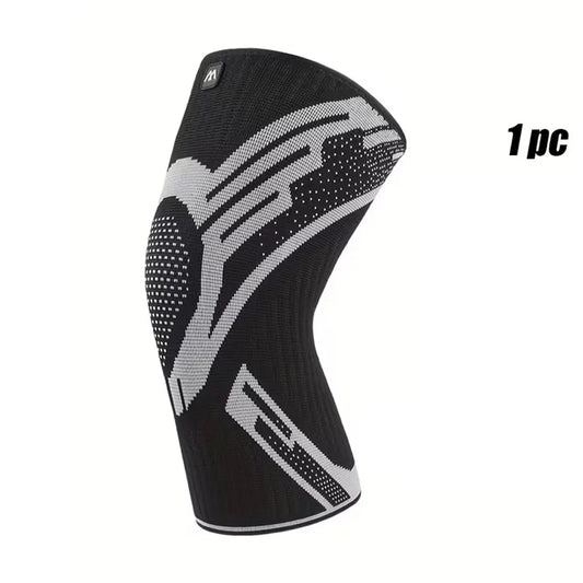 1 Pcs Compression Knee Support Sleeve Elastic Breathable Knee Pads Brace Springs Gym Sports Protector Basketball Volleyball Run
