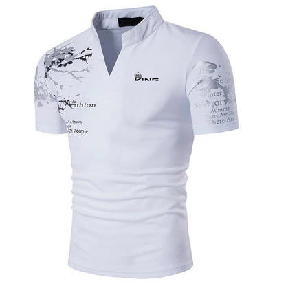 Camisa polo masculina camisa de golfe estampas gráficas com decote em v ao ar livre rua manga curta impressão roupas esportes moda streetwear designer