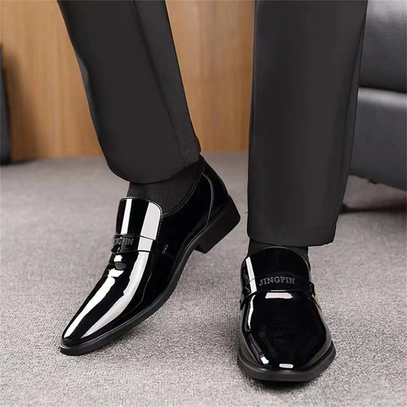 Business Leather Shoes for Men British Style Men's Office Dress Shoes Comfortable Slip-on Male Loafers Hot Daily Casual Shoes