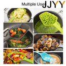 Colador grande para cocina, cuchara grande para Fideos, cuchara con mango largo, sartén antiadherente de alta temperatura, coladores, coladores, utensilios de cocina