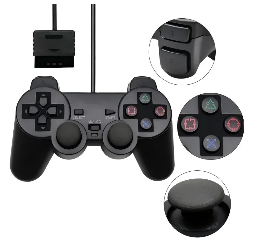 Wired gamepad For Sony PS2 Controller Game Joystick Vibration Game Controller for PlayStation 2 Ps2 controller Game