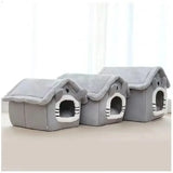 Indoor Warm Dog House Soft Pet Bed Tent House Dog Kennel Cat Bed Removable and Washable Cushion Suitable for All Seasons Universal