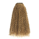 Kit extensões de cabelo cacheado Jerry Curly 65cm clip in 7 peças sintéticas para cabeça completa