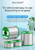 KELLYSHUN Lead free Solder Wire RoHS Containing Rosin Wire Soldering for Electrical High Purity Tin Solder Wire Roll 500g