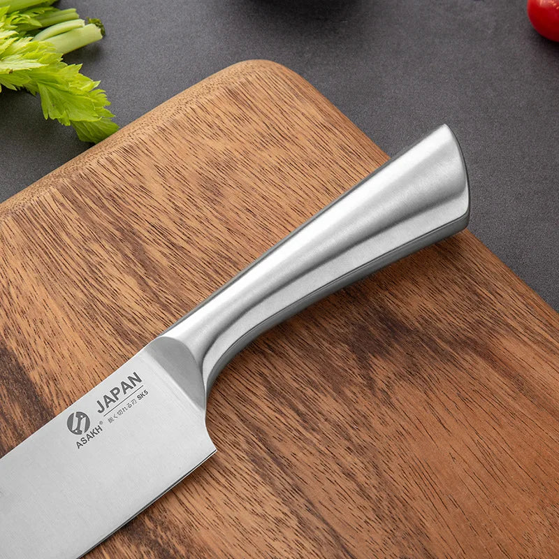 Juego de cuchillos de cocina de acero inoxidable, utilidad para pelar frutas, Chef serbio, rebanar pan, Juego de Cuchillos de Cocina japonés, accesorios, herramientas
