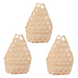 3pcs Portable Bamboo Woven Gift Packaging Basket Retro Creative Storage Box Handmade Natural Fruit Basket Egg