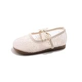 2026 Summer Kids Shoes Girls Sandals Lace Floral Princess Shoes Children Soft Sole Flat Party Dress Breathable Shoes