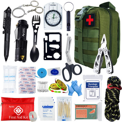 Kit de primeros auxilios táctico para coche, accesorios para supervivencia, equipo de acampada, maletín médico, bolsa EDC de autodefensa ifak