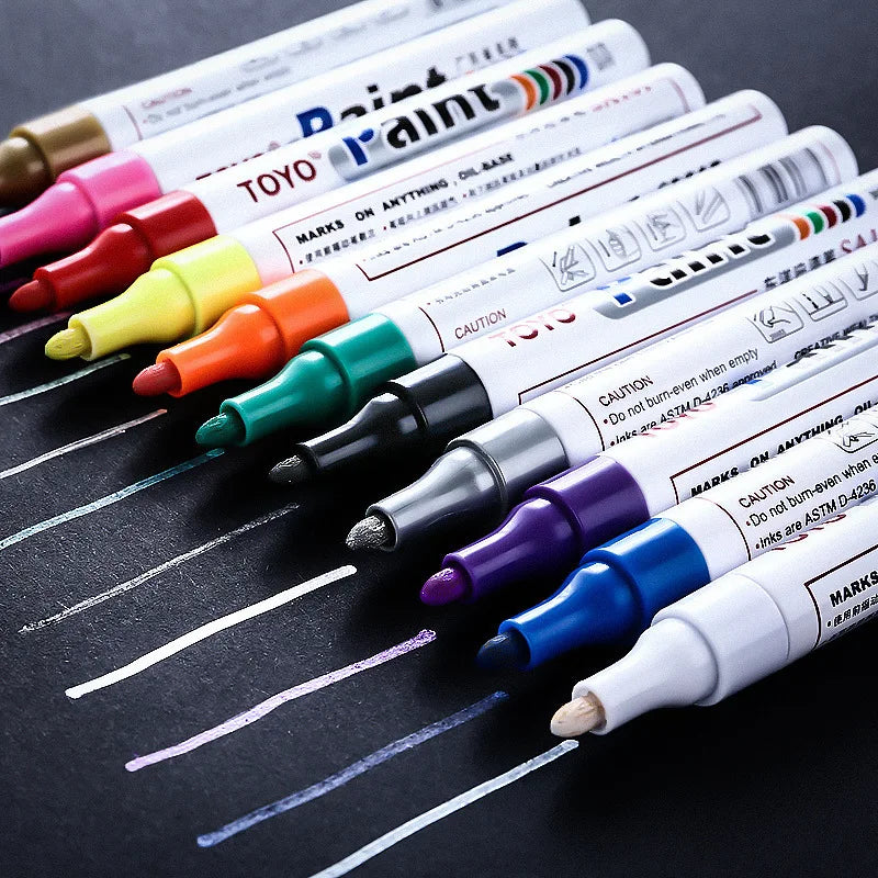Marcador impermeável do pneu de carro, Caneta de pintura, DIY Art ferramenta de desenho para BMW E46, E49, F30, F80, E36, E46, E93, E92, F34, F31, Z4