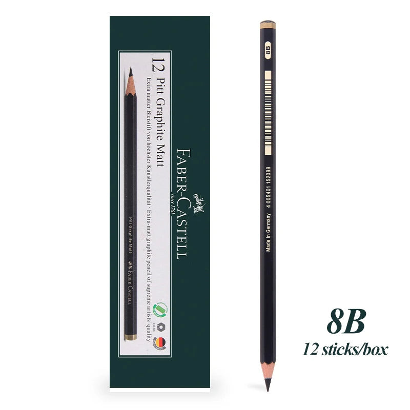 Faber-Castell 8/12pcs Set Matte Sketch Pencil Art Graphite For Sketch Black Lead Writing Drawing Graphite Pencils Supplies
