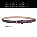 Women's belt genuine leather fashion casual simple everything matching decoration cowhide pants belt white jeans small belt
