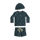 2025 Summer Baby Boys Swimsuit Long Sleeves One Piece Swimwear for Kids Toddler Cartoon UPF50+ Rash Guards Infant Bathing Sui