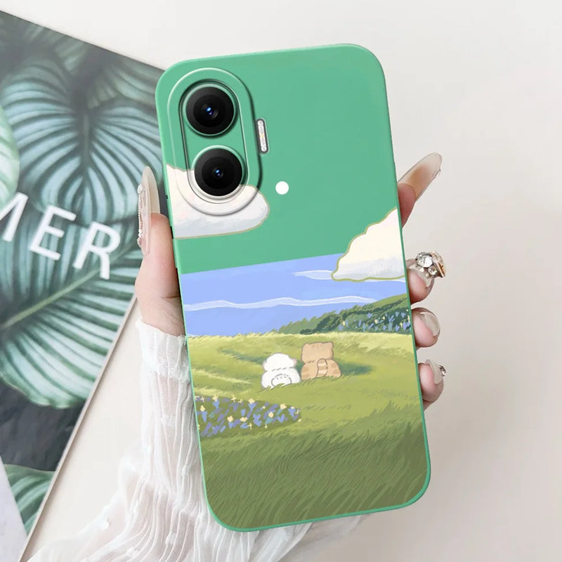 For Xiaomi Poco F7 Phone Cover For Redmi Turbo 4 Pro 5G Case Silicone Cute Cartoon Fashion Luxury Love Shockproof Bumper Funda