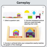 1set- House Logic Game Montessori Toys Creative Geometric Shape Spatial Imagination Intellectual Thinking Puzzle Games Kids Toy