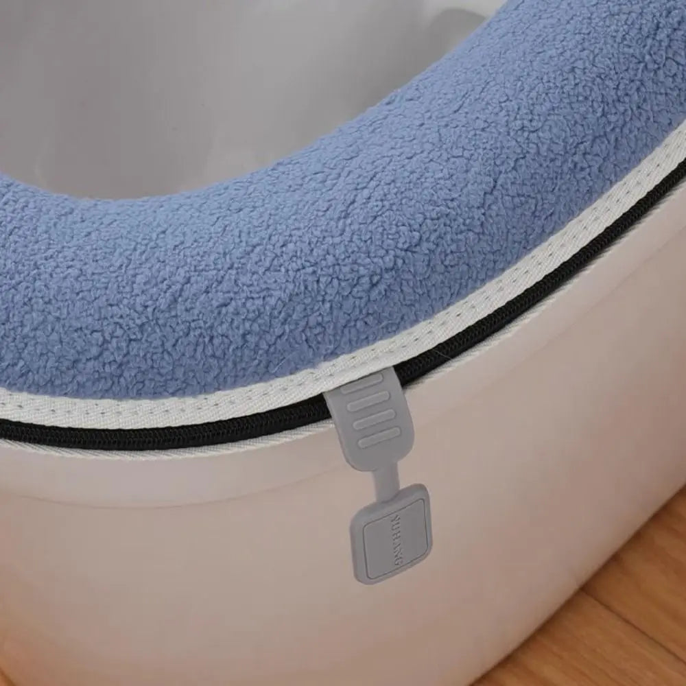 Thickened Toilet Seat Cover Winter Warm Soft Washable Mat Seat Case Toilet Lid Pad Bidet Cover Bathroom Accessories