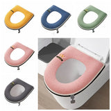 Thickened Toilet Seat Cover Winter Warm Soft Washable Mat Seat Case Toilet Lid Pad Bidet Cover Bathroom Accessories