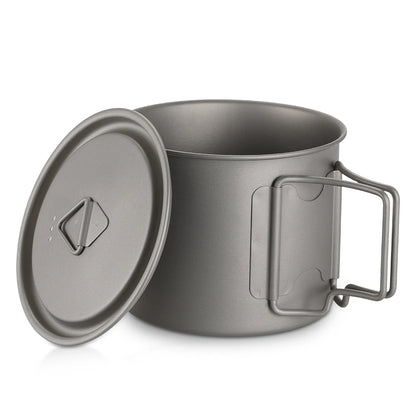 Taza de agua ultraligera de titanio Lixada con asa plegable, portátil para exteriores, camping, picnic, 300 ml/350 ml/550 ml/650 ml